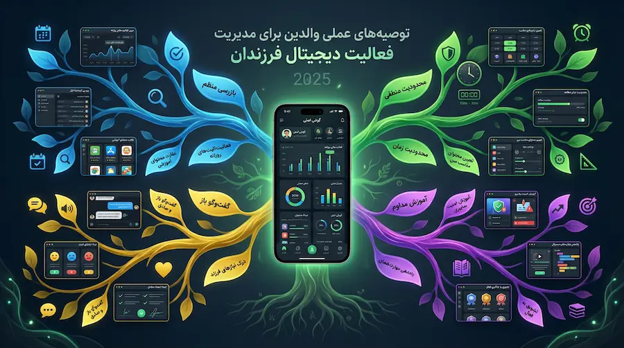 توصیه‌های عملی والدین برای مدیریت فعالیت دیجیتال فرزندان و نظارت امن گوشی آنها