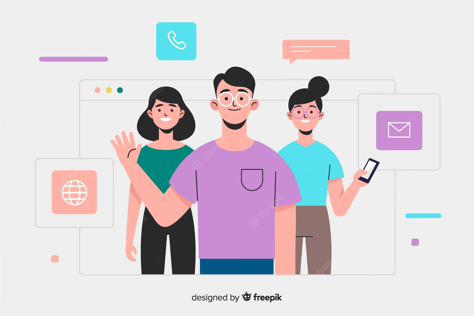 contact us concept landing page 52683 12860