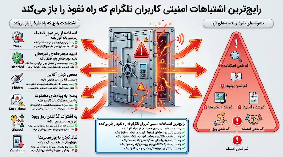سایت هک تلگرام – تصویر هشدار درباره صفحات تقلبی و اسکم