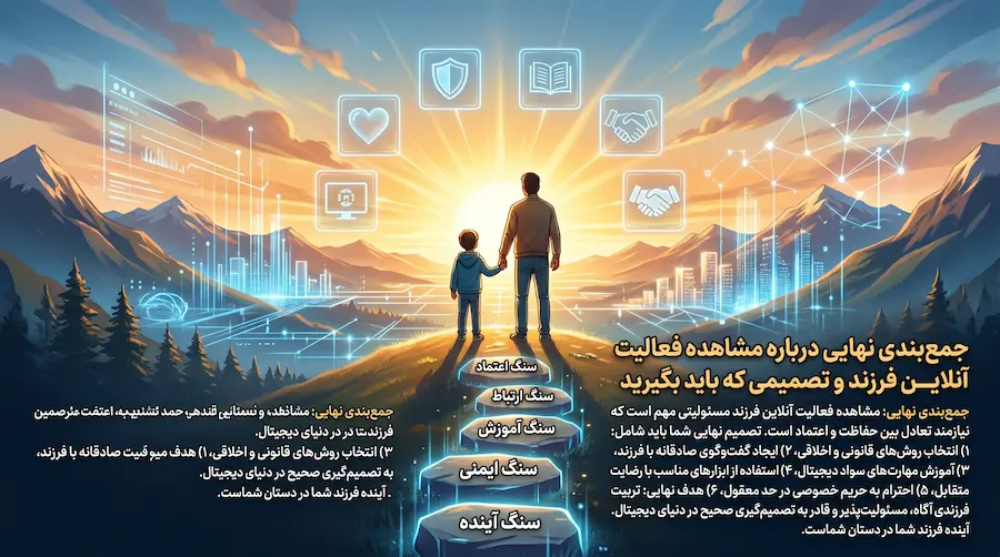 مشاهده فعالیت آنلاین فرزند و تصمیمی که باید بگیرید