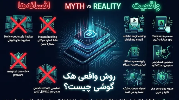 روش واقعی هک گوشی چیست ؟ | بررسی واقعیت هک موبایل و امنیت گوشی 1 روش واقعی هک گوشی چیست | بررسی هک موبایل و راههای امنیت گوشی